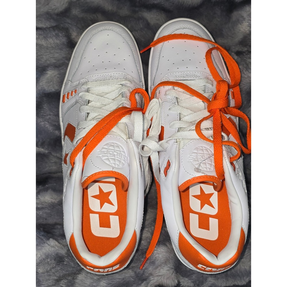 NWOT Converse CONS AS 1 Pro White Orange Leather Sneakers Men 10 - Picture 4 of 6
